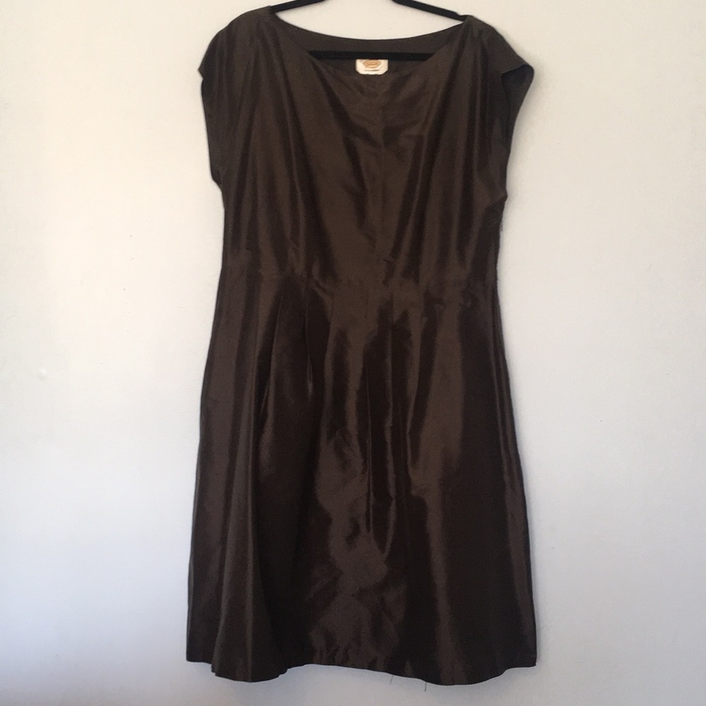 Talbots Brown Pure Silk Dress